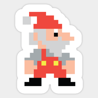 Pixel Claus Sticker